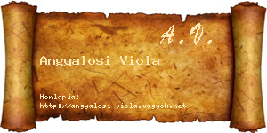 Angyalosi Viola névjegykártya